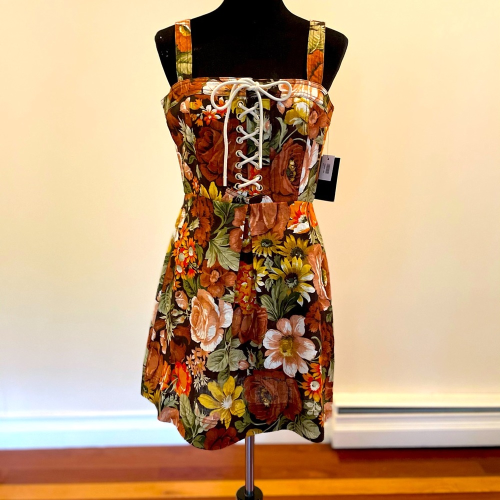 Zimmerman Bonita lace up mini dress